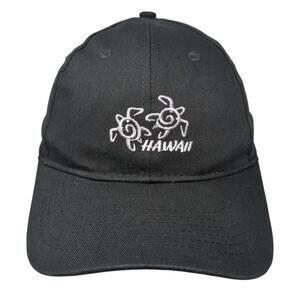 Hawaii Strapback Baseball Cap Black OS Adjustable Surfware Hawaiian Classics